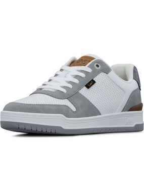 Men's Dark Grey Rubber Outsole Upper Faux Leather Low-top Lifestyle Sneakers